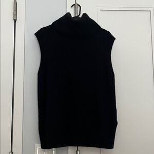 NakedCashmere Black Sleeveless Turtleneck Sweater